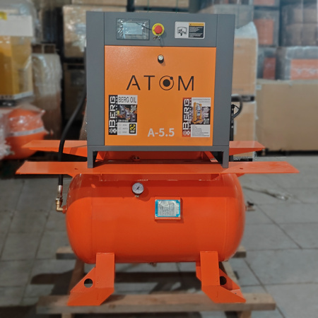 Винтовой компрессор  BERG Атом А-5,5Е 8 бар IP 23 с ресивером 270 л (1010544600)
